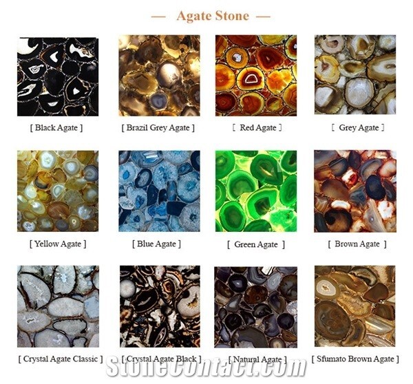 Natural Mix Color Agate Table – Crystal Stone Furniture – Handmade Luxury Design