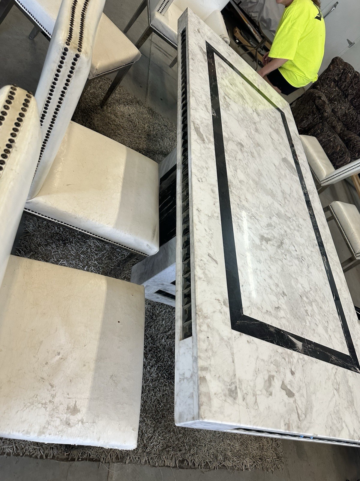 Solid Marble Table Top And Base