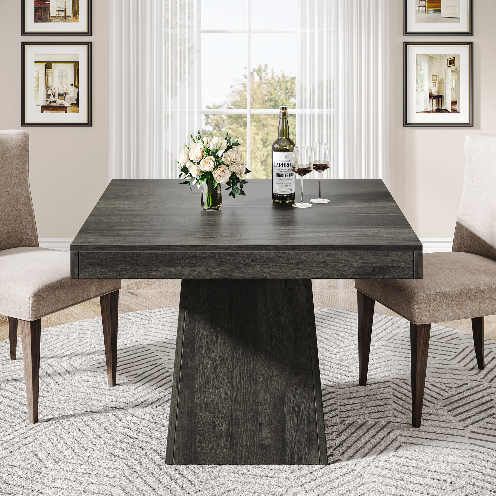 Tribesigns 31.5″ Square Dining Table Small Dinner Kitchen Table for 4 People