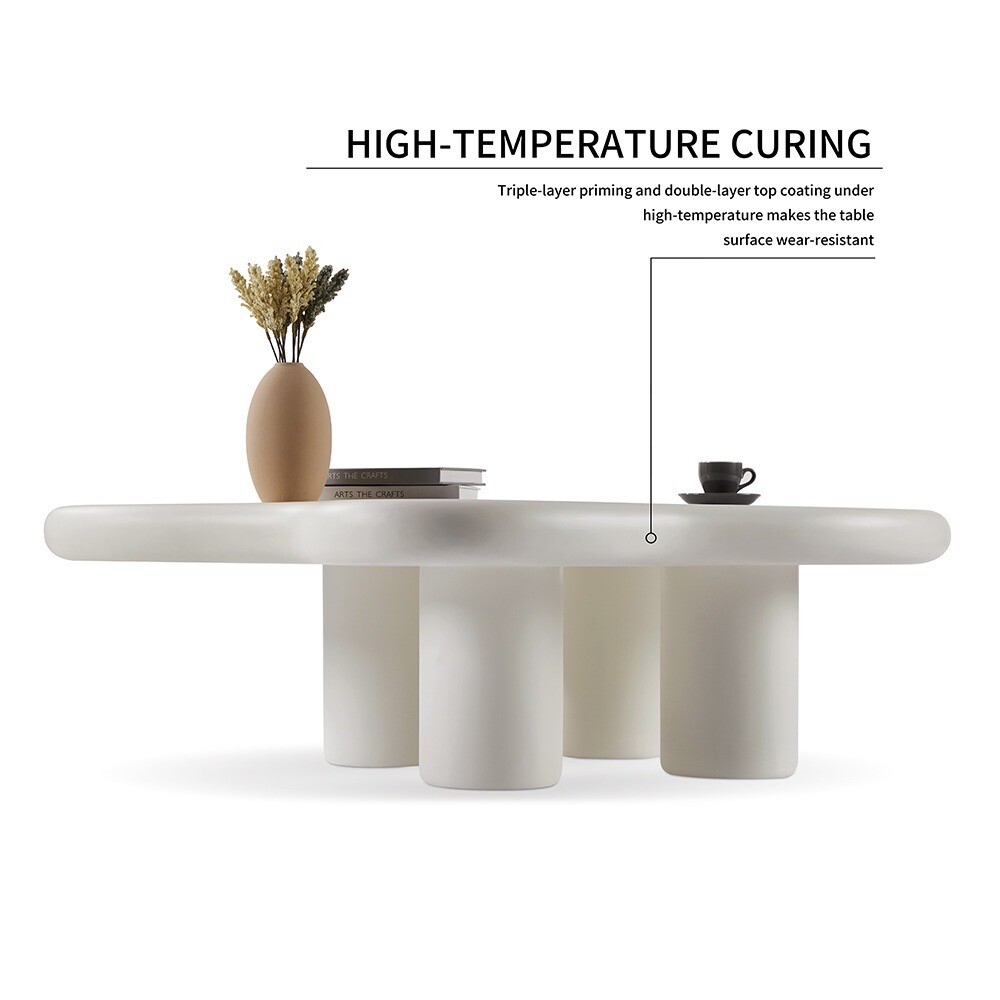 Cloud Shaped Coffee/Tea Table, Cute Coffee Table For Living Room, Off-white