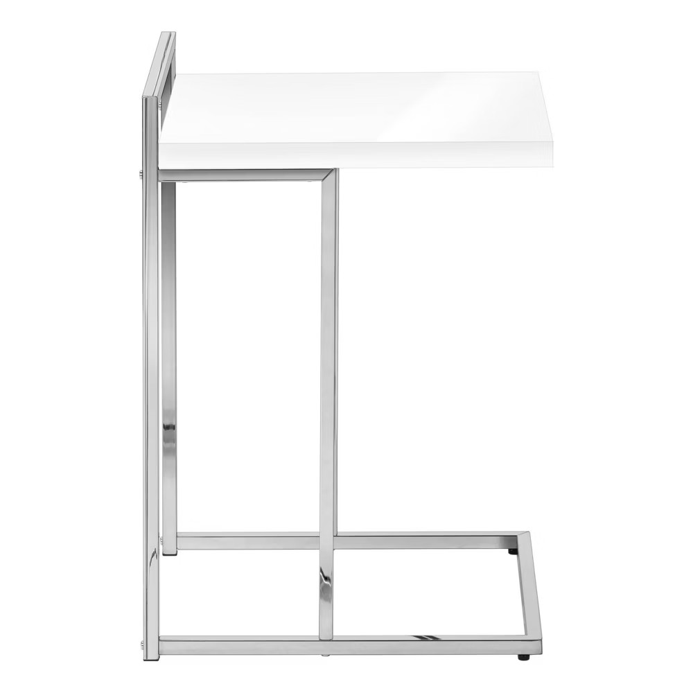 C Table Thick Panel Top Accent Table White – EveryRoom: Glossy Finish,
