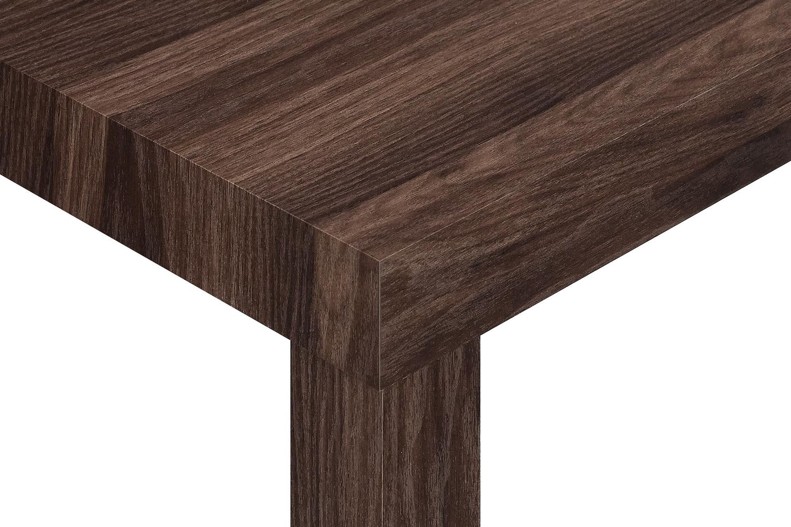 Black Oak Parsons End Table W/ PVC Laminate & Water Resistant Minimalist Design
