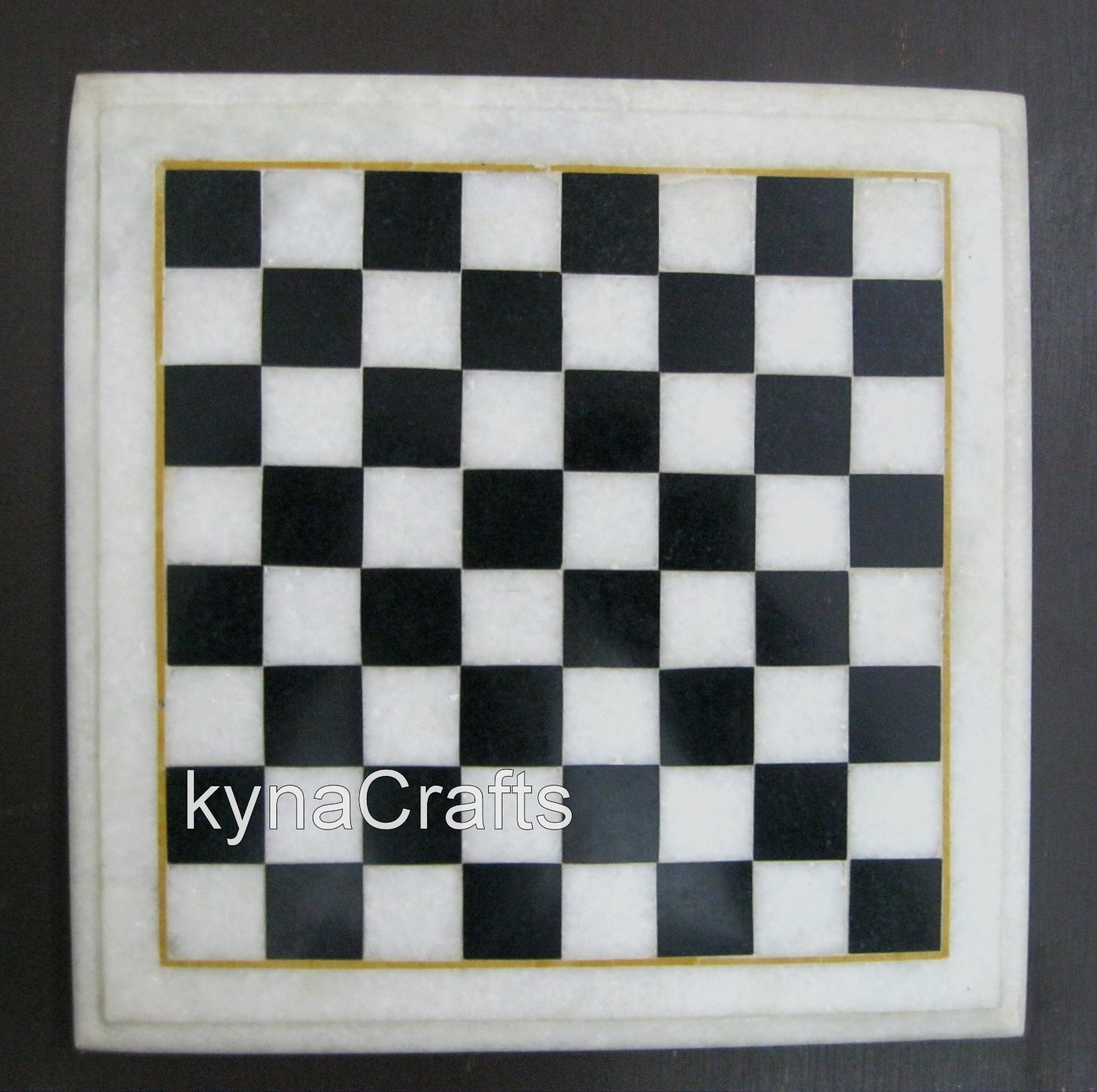 Chess Pattern Game Table for kids Room Decor | 9 x 9 Inches Marble Coffee Table