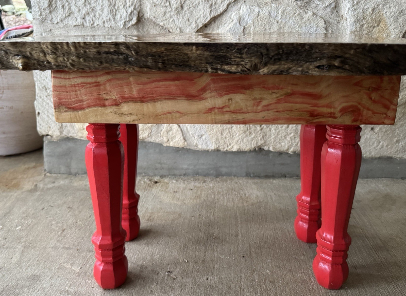 Handmade Elder Wood Table Laser Engraved Bible Verse Rustic Accent Table Easter