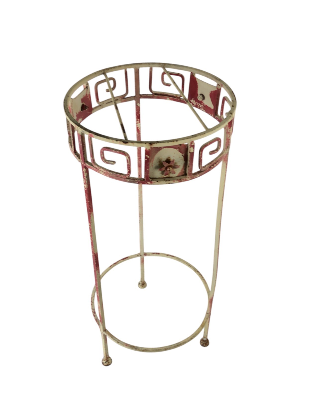 Round Patio Lightweight Metal Side Table Indoor/Outdoor Small 25 x 11 x 11″