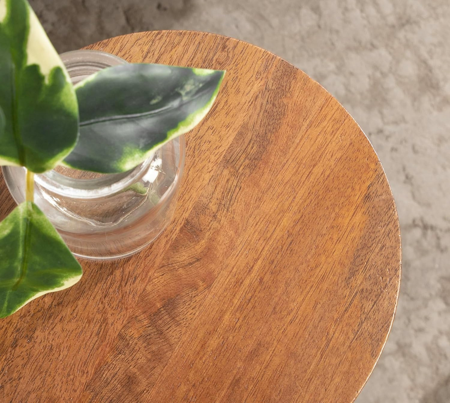 Dahl Wooden round Drink Table; 8 X 23; Walnut Brown; Mid-Century Modern Circle W