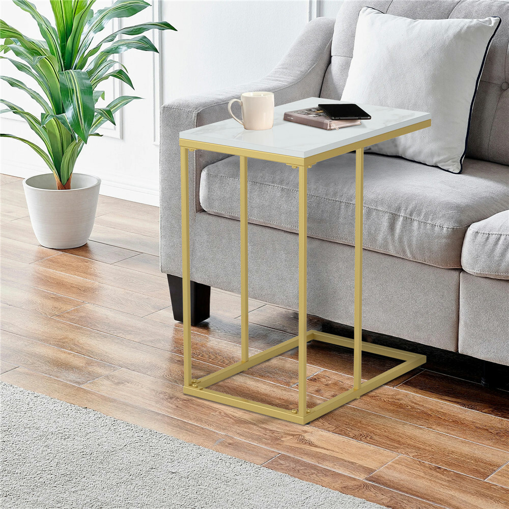 Coffee Nesting Table Round Side End Accent Table White Marble Top Home Furniture
