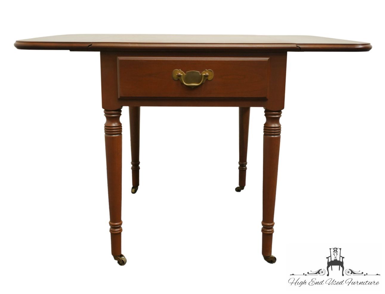 STATTON TRUTYPE Solid Cherry Traditional Style 33″ Accent Pembroke / Drop-Lea…