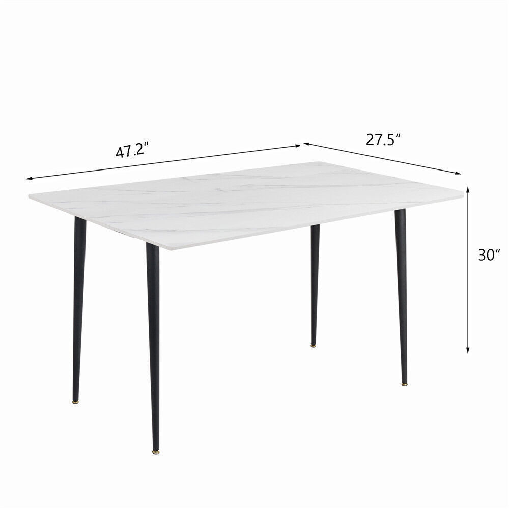 Glossy/ Matt 6 Seater Marble Dining Table Kitchen Fancy Restaurant Dinner Table