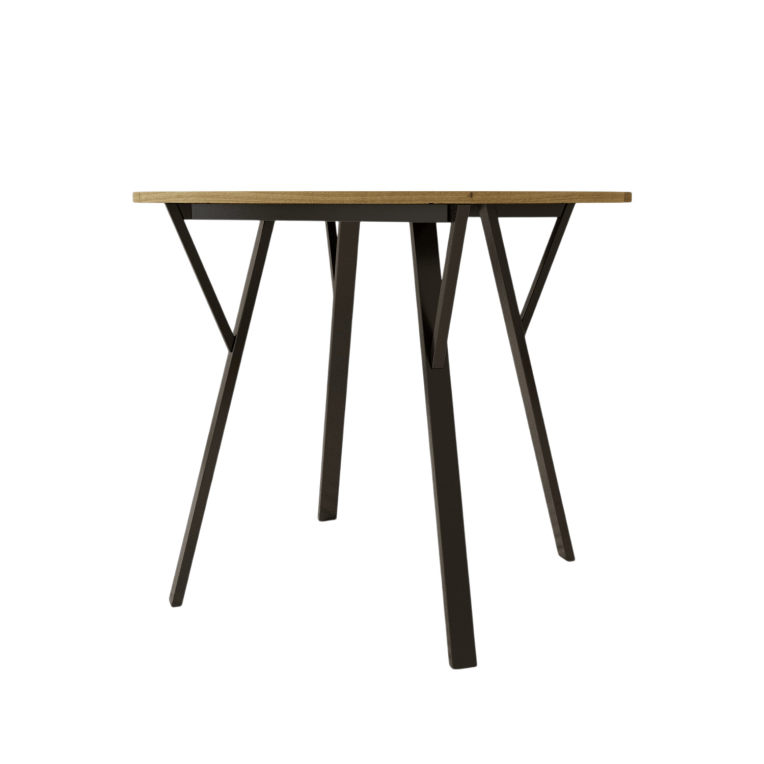 35.4″ Round Dining Table, Circle Kitchen Table with Metal Legs for 2-4 Person