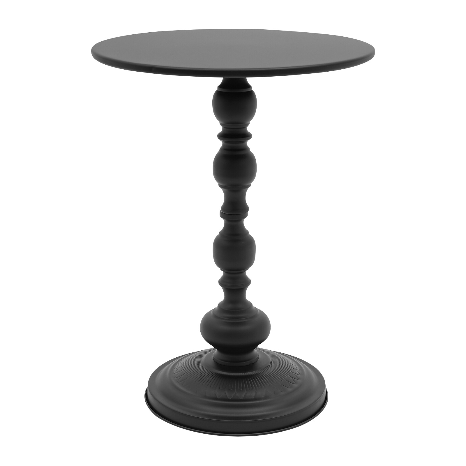 Retro Round Side Table Carbon Steel Sofa End Table Living Room Bar Coffee Table