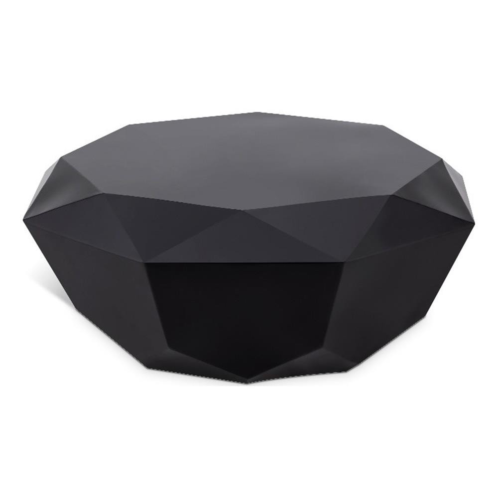 Meridian Furniture Gemma 39″ Diamond Shaped Steel Coffee Table in Matte Black