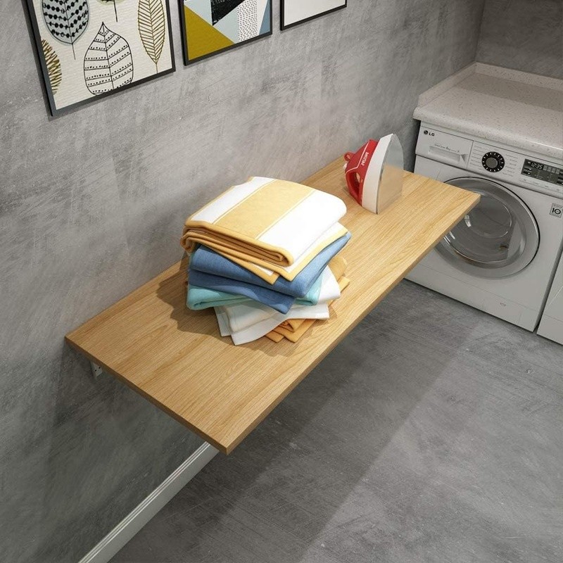 Wall Mounted Folding Workbench Space Saving Sturdy Metal Table Small Areas New