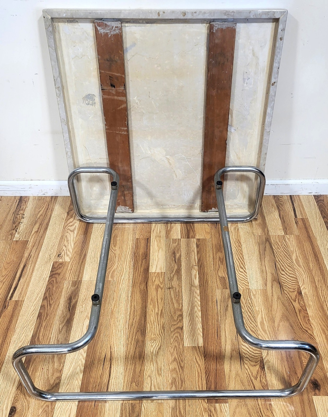 PAIR Vintage M McCARTHY Mid-Century MODERN Chrome & Marble CASSINA COFFEE TABLES