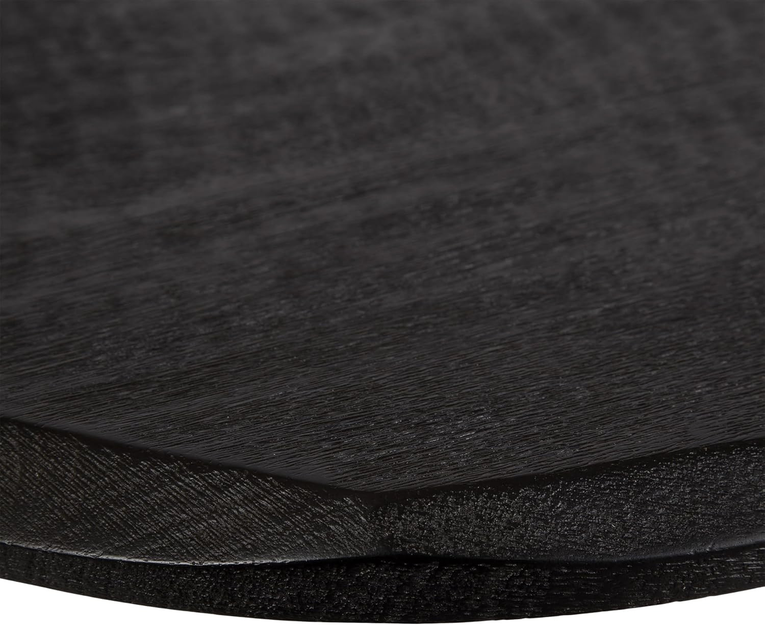 Tavares Modern Black Wooden Round Side Table – Stylish Accent for Any Room