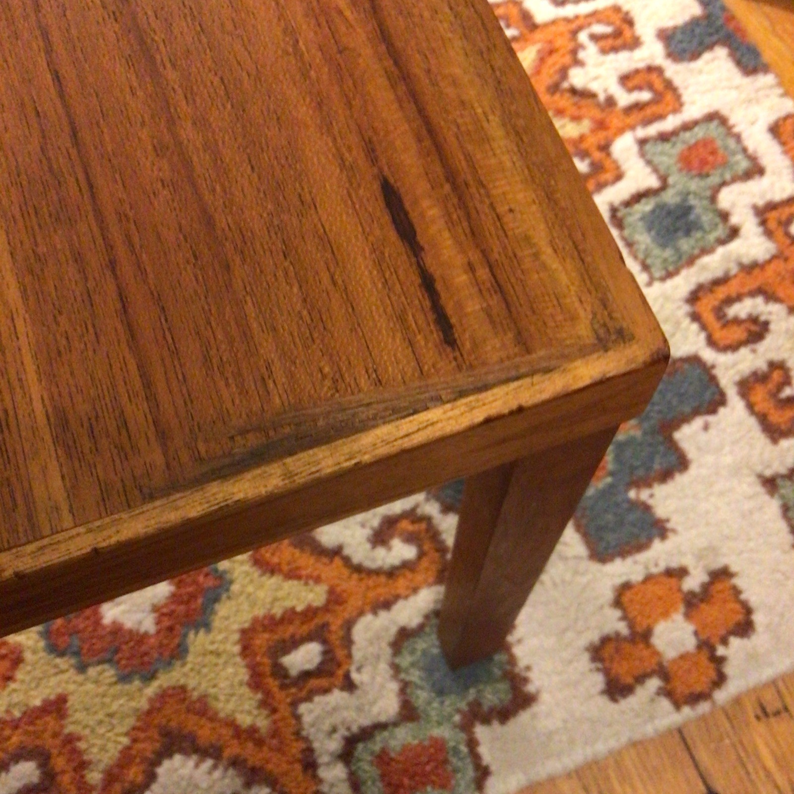 Teak Danish Small Side Table Mid Century