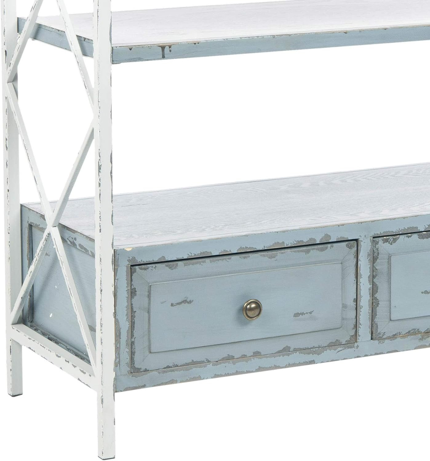Chandra Pale Blue & White Smoke Console Table – American Homes Collection