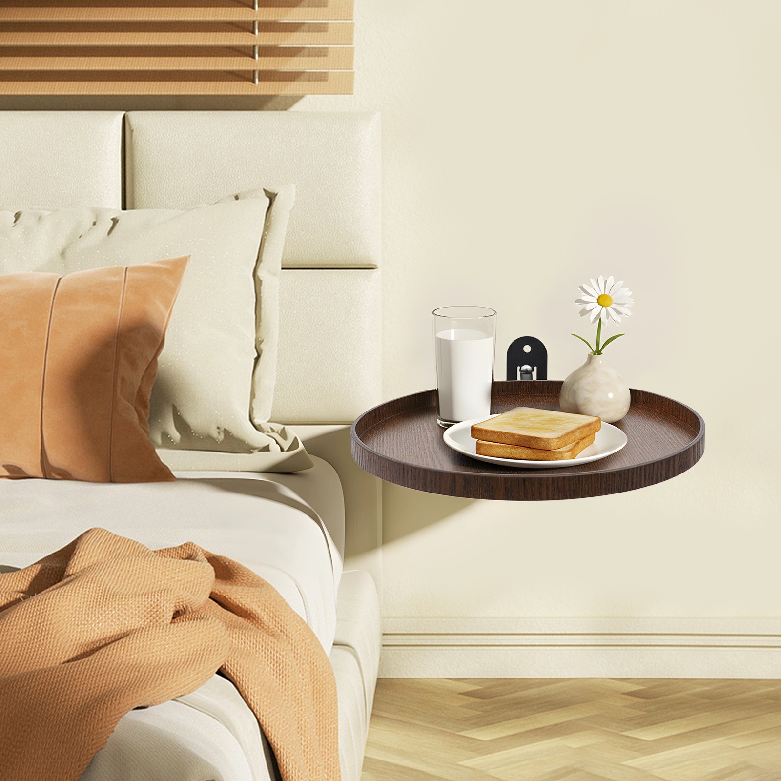 Wall Mount Folding Table Wood Retractable Desk Coffee Table Bedroom Living Room
