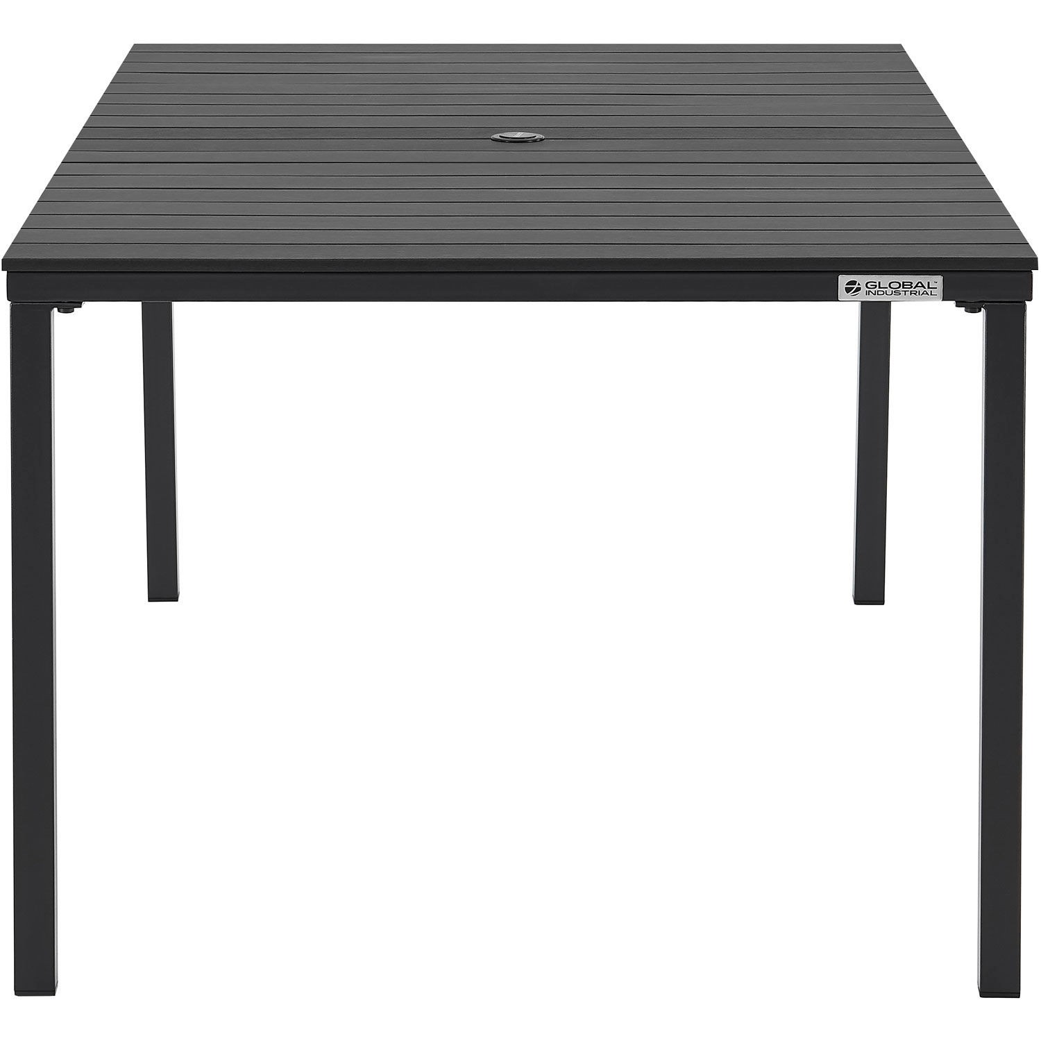 Global Industrial 70″ Rectangular Resin Outdoor Dining Table Black