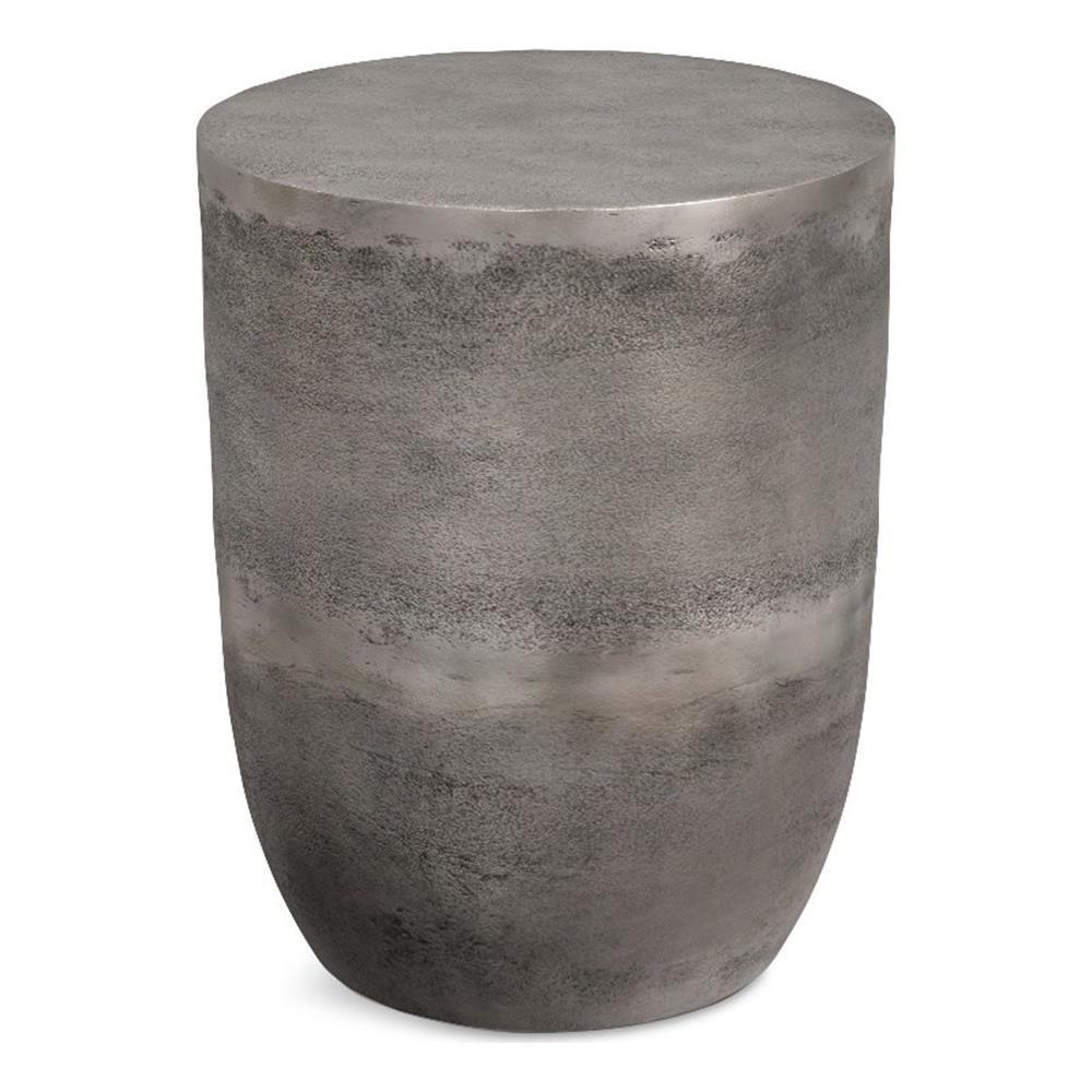 Morris Contemporary 17 inch Wide Metal Accent Table in Antique Silver