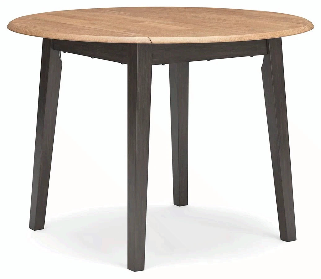 Gesthaven Contemporary Dining Drop Leaf Table with 4 Legs – Natural/Brown Color