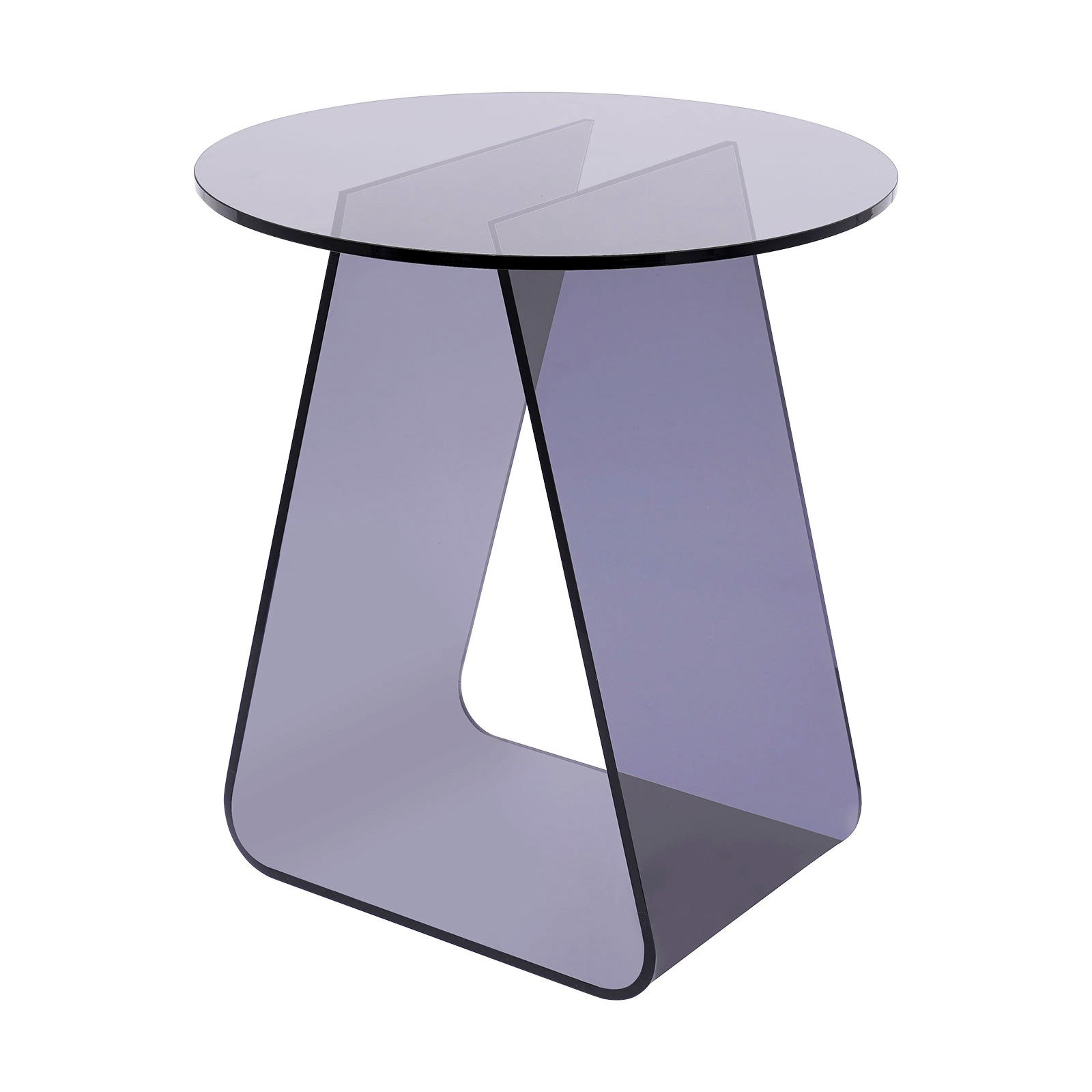 17.71in H Side Table Acrylic End Table Modern Nightstand Floorstand Coffee Desk