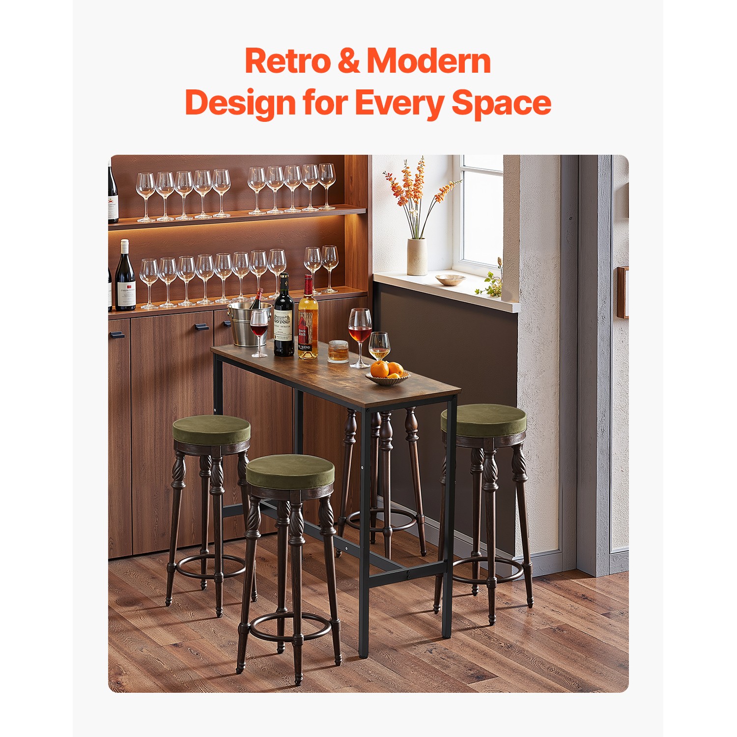 Uimoso 39x16x35.5 in Pub Table for Kitchen, Dining, or Coffee Bar