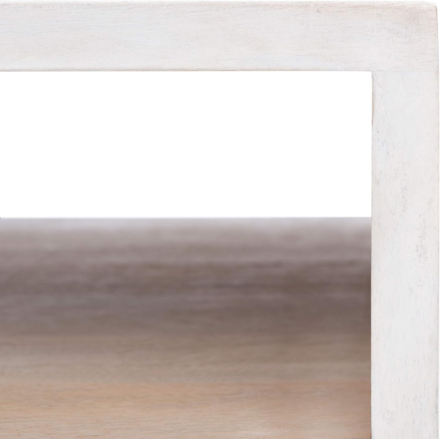 Mid-Century White Wash Coffee Table with Brass Hairpin Legs – Marigold Collectio