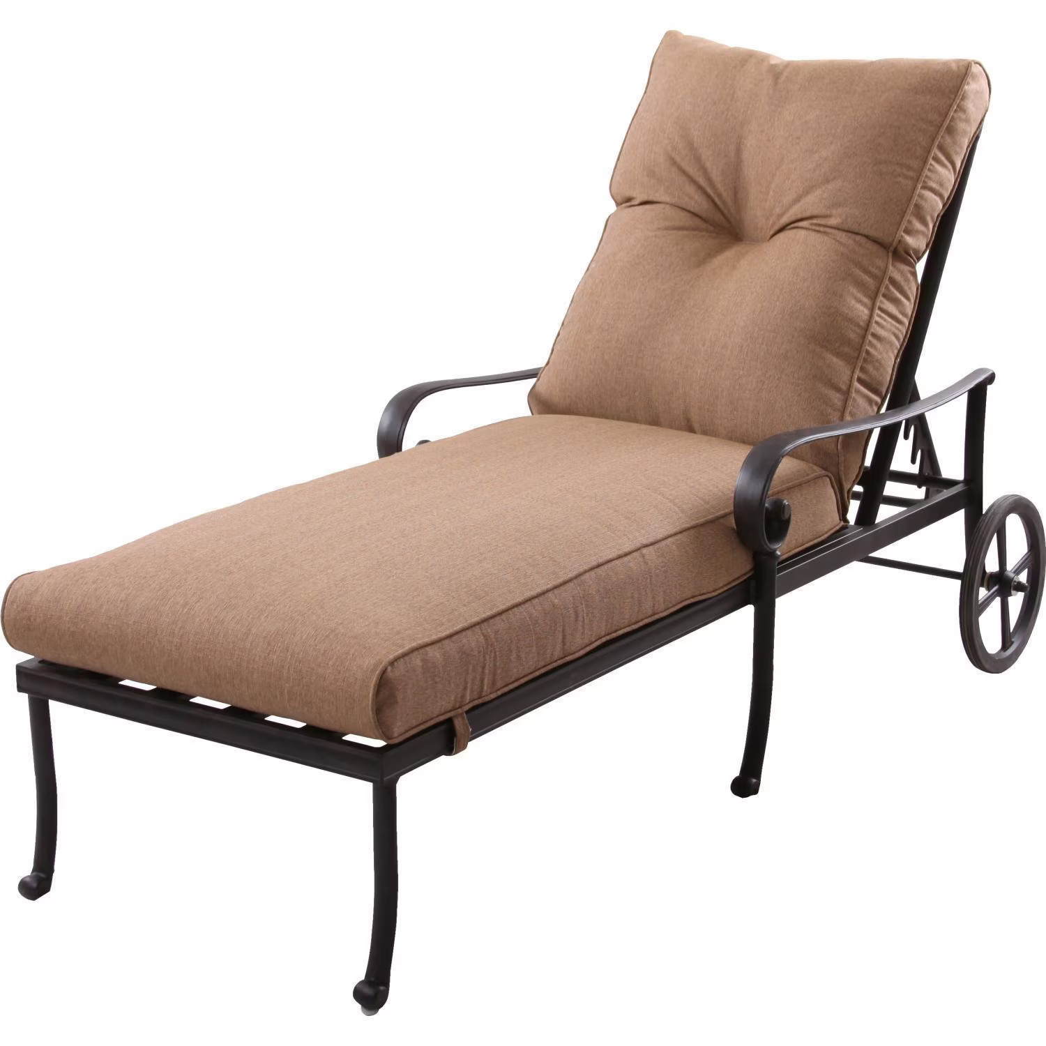 Santa Anita 3 Pc Cast Aluminum Chaise Lounge Set 24-in Ice Bucket End Table &