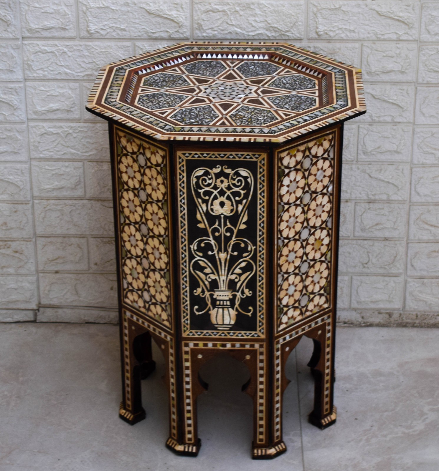 Morocco Coffee & End Table, Bedside Table, Entryway Table 24″ Wooden Side Table