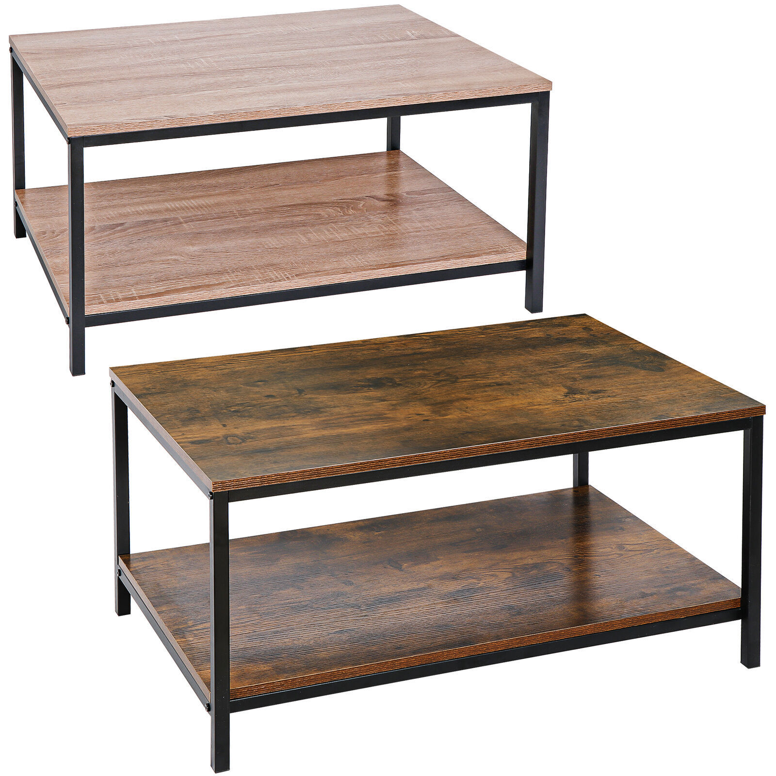 Natural/ Wood Color 31″ Coffee Table w/Storage Shelf Rectangular Coffee Table