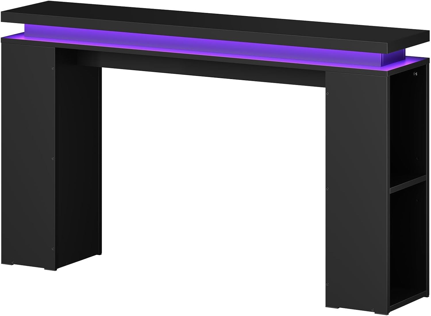 Console Table with LED Lights Entryway Table with Floating Tabletop Sofa Table