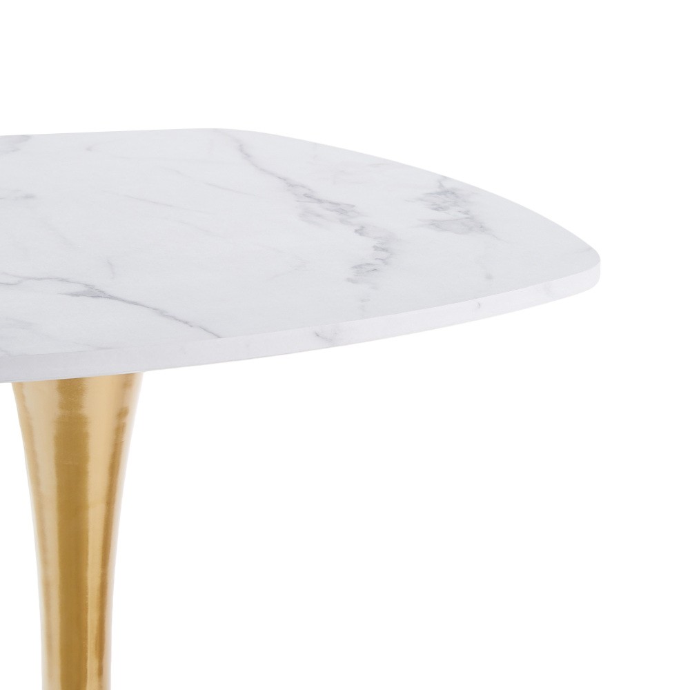 Square Tulip Dining Table for 2-3 Persons, 24 Inch Small Kitchen Table with Stur
