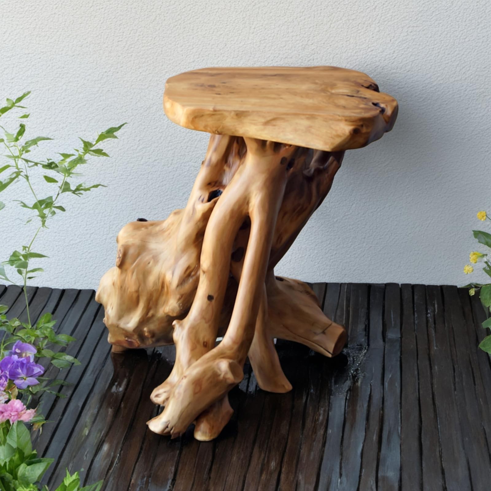 Tree Stump Side Table Live Edge Stool Natural Edge Wood Side Table Accent Table