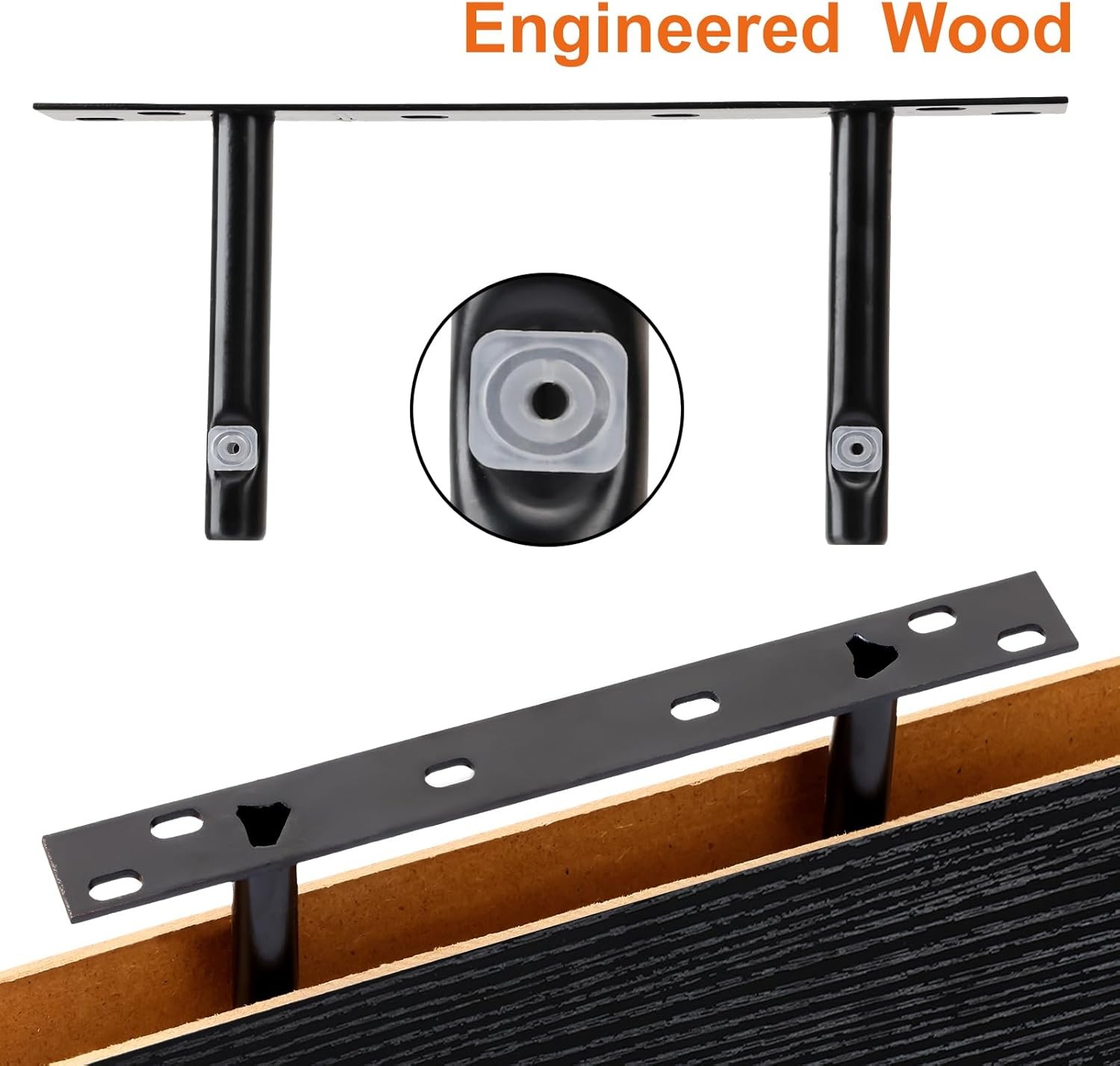 Fixwal Floating Shelves for 15.8 inches x 5.5 x 1.2 inches, Black