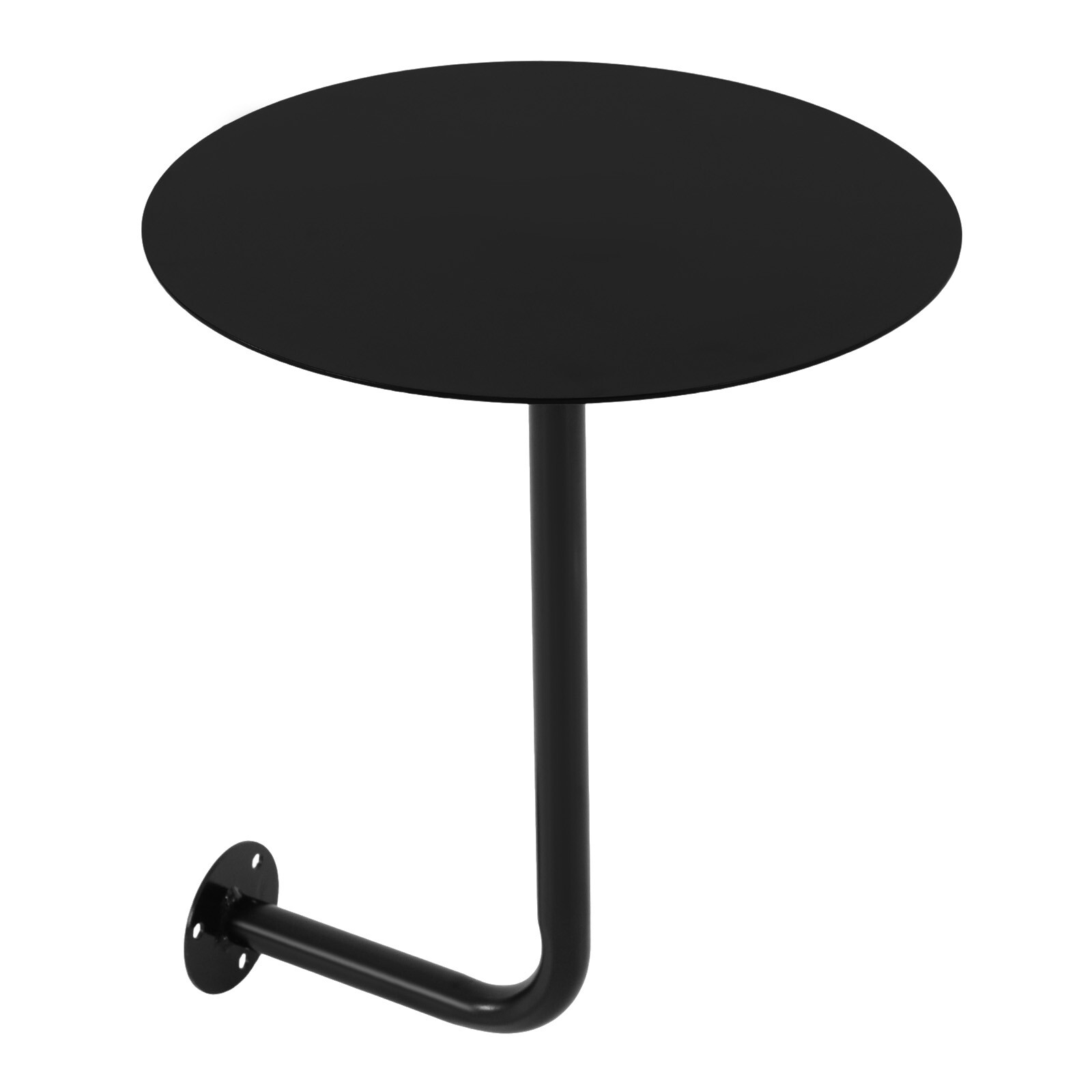 Black Coffee Table Wall-mounted Bar Table Modern Pub Table for Home/Commercial