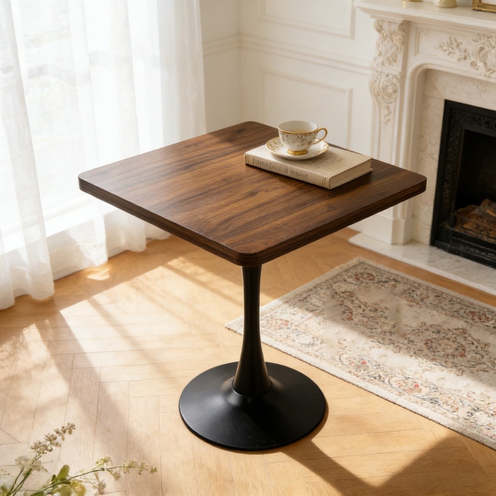 Cafe Table Dining Table 27″ Tulip Table Mid Century Modern Decor Square Tabletop