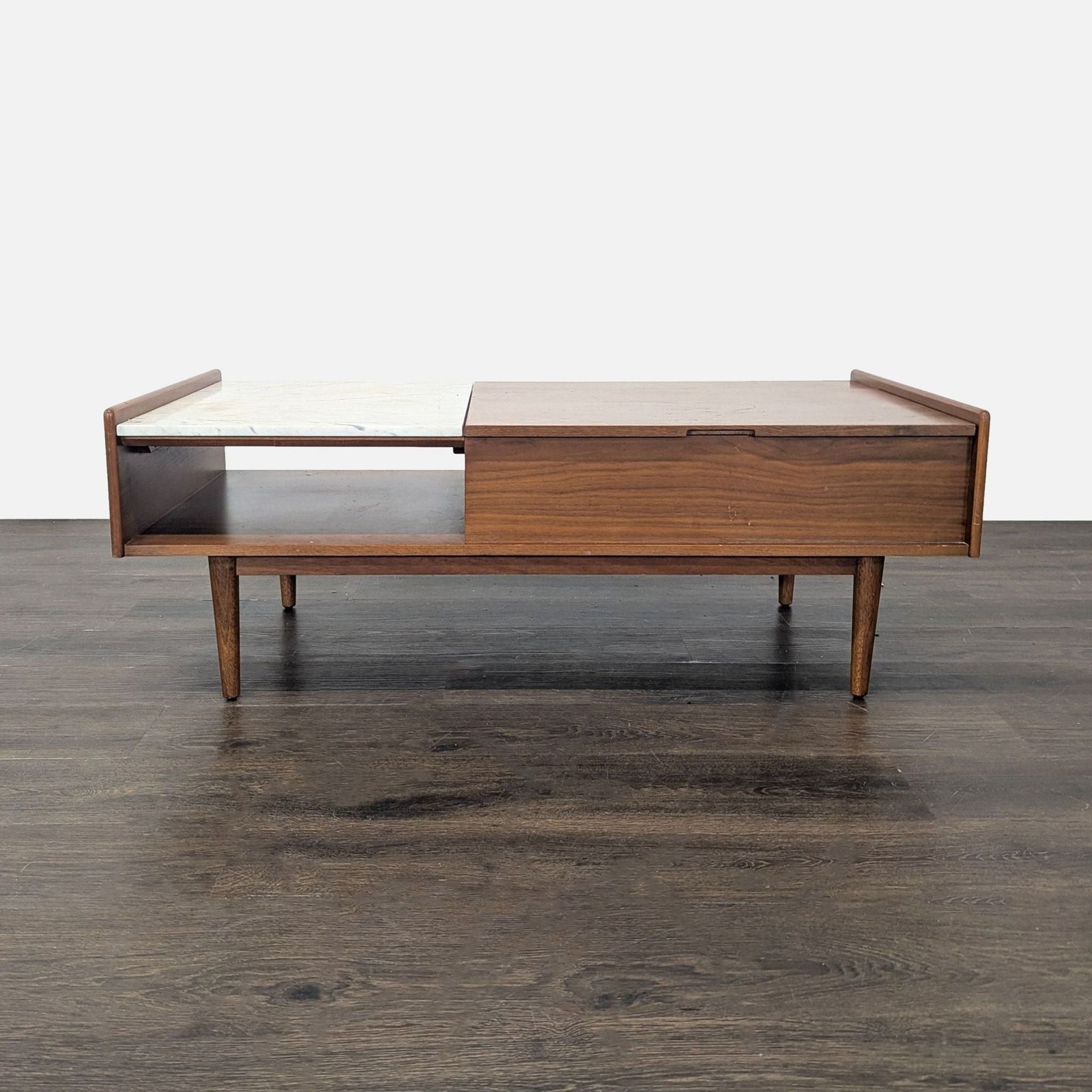 West Elm Marble & Wood Pop-UP Coffee Table