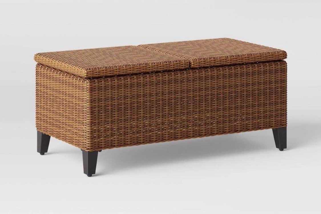 Brookfield Steel Wicker Folding Coffee Table – Threshold