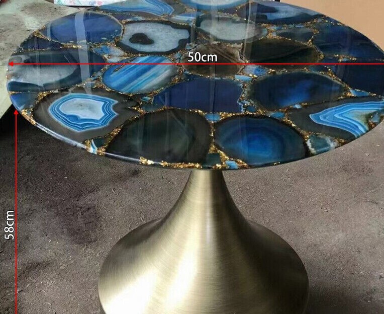 Blue Agate Stone Table Top, Coffee Table , Center Table, Dinning Table Home Deco