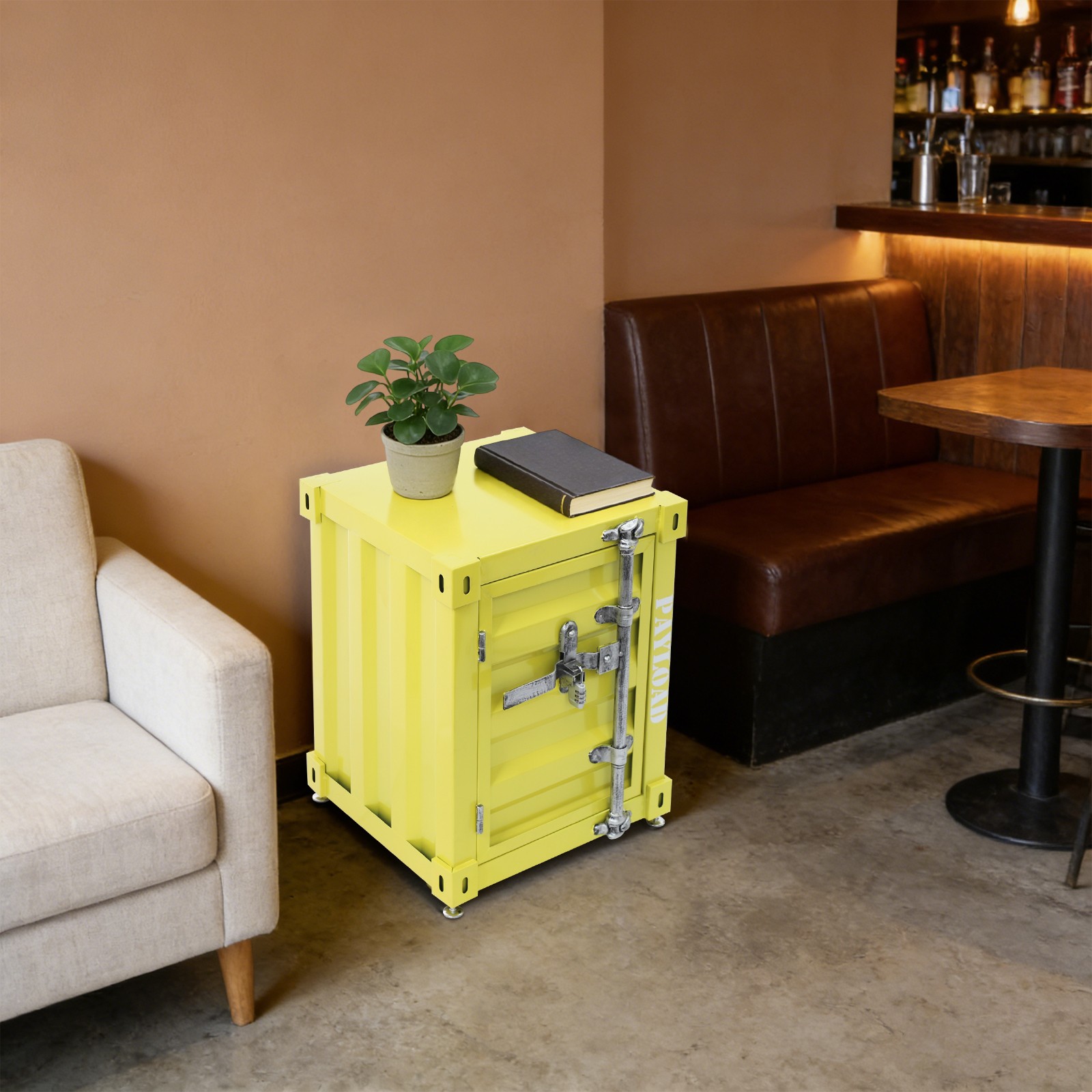 Industrial Tinplate Bedside Table Container Max 90kg Side Table Container Locker
