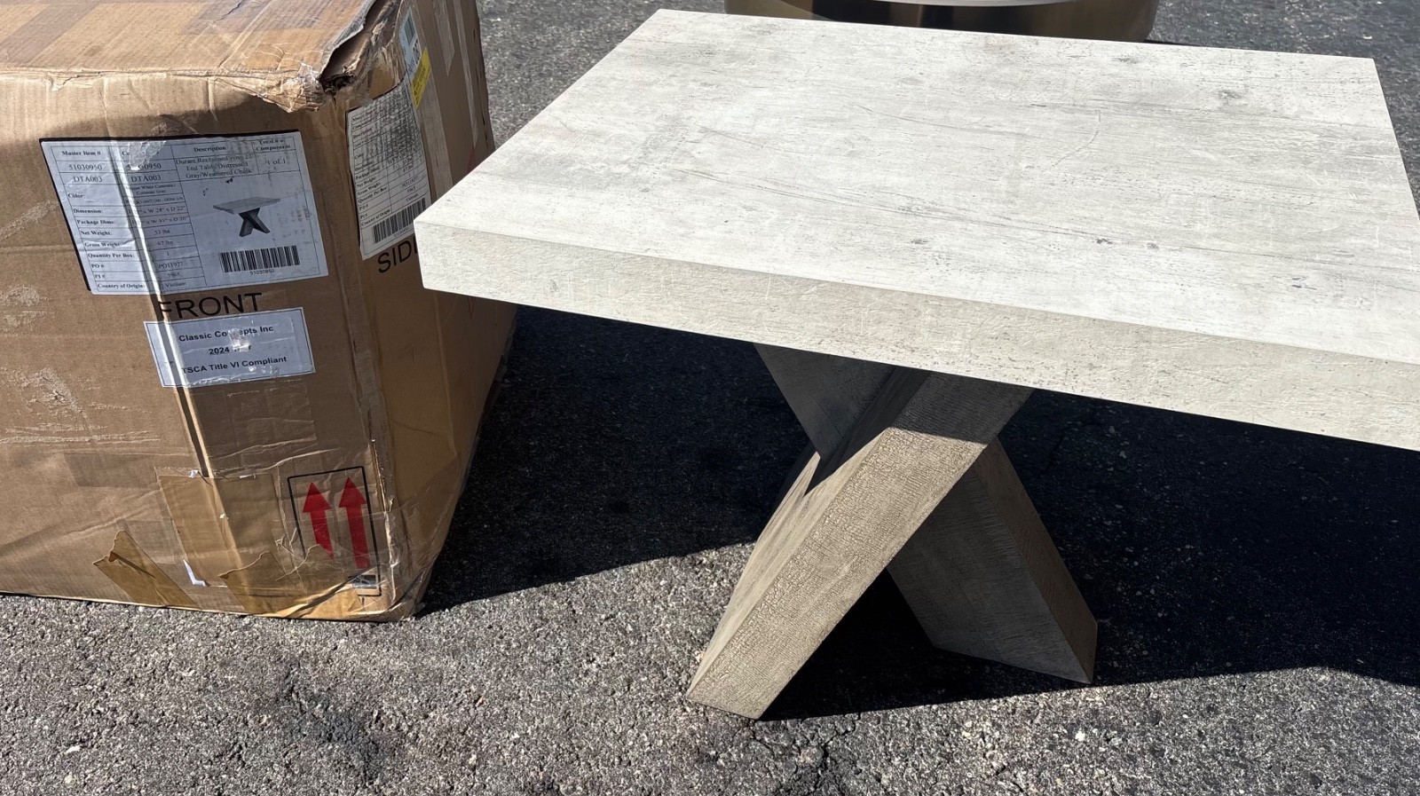 Durant Cross Legged End Table