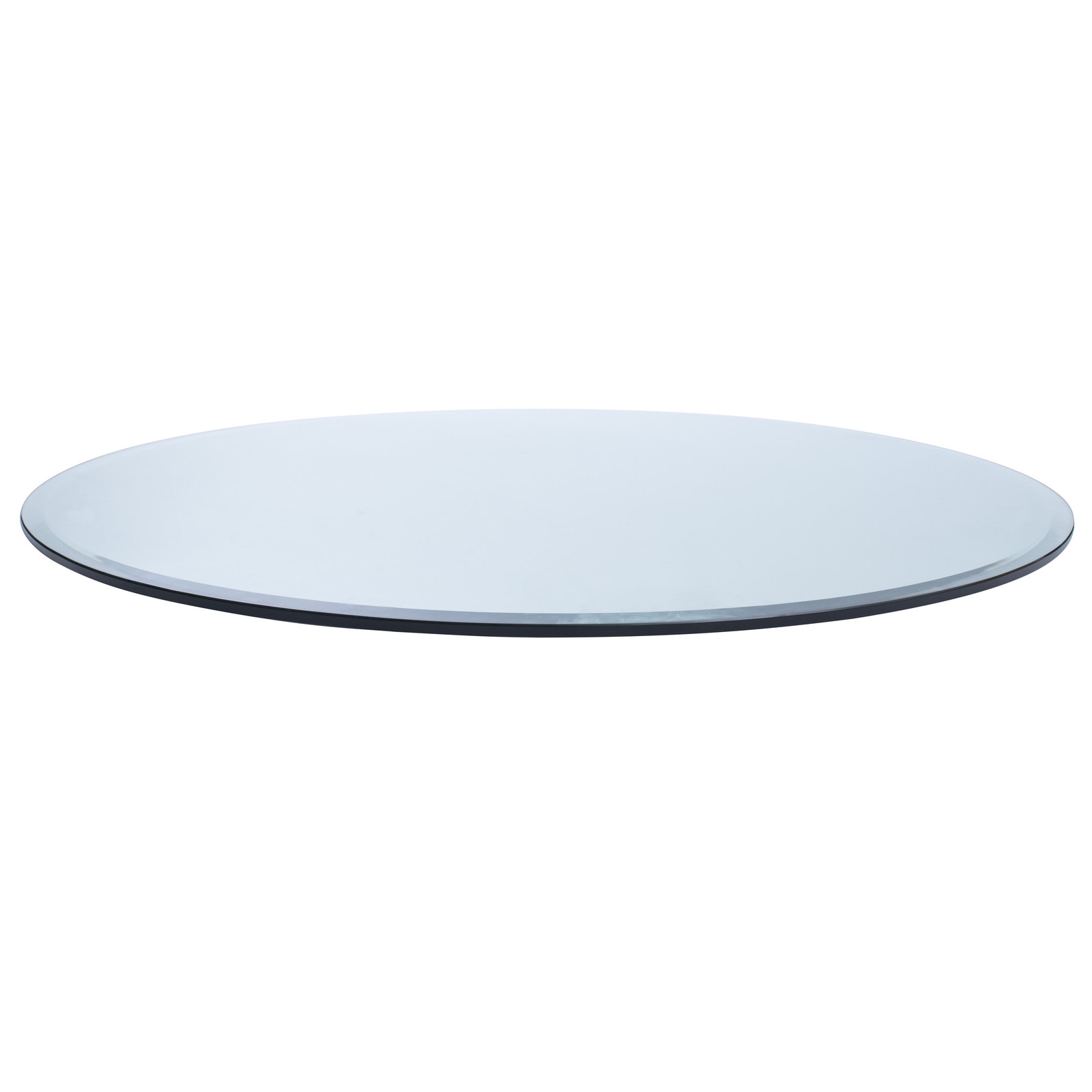 47″ Inch Round 1/4″ Thick Clear Glass Table Top with flat polished Edge and