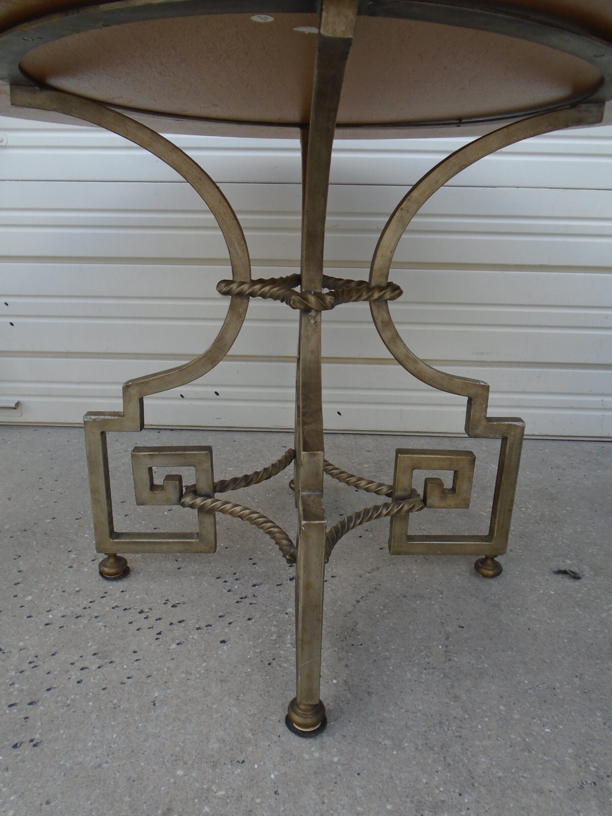 Greek Key Dining Set 4 Chairs + Table Gold Art Deco Chippendale Regency Nouveau