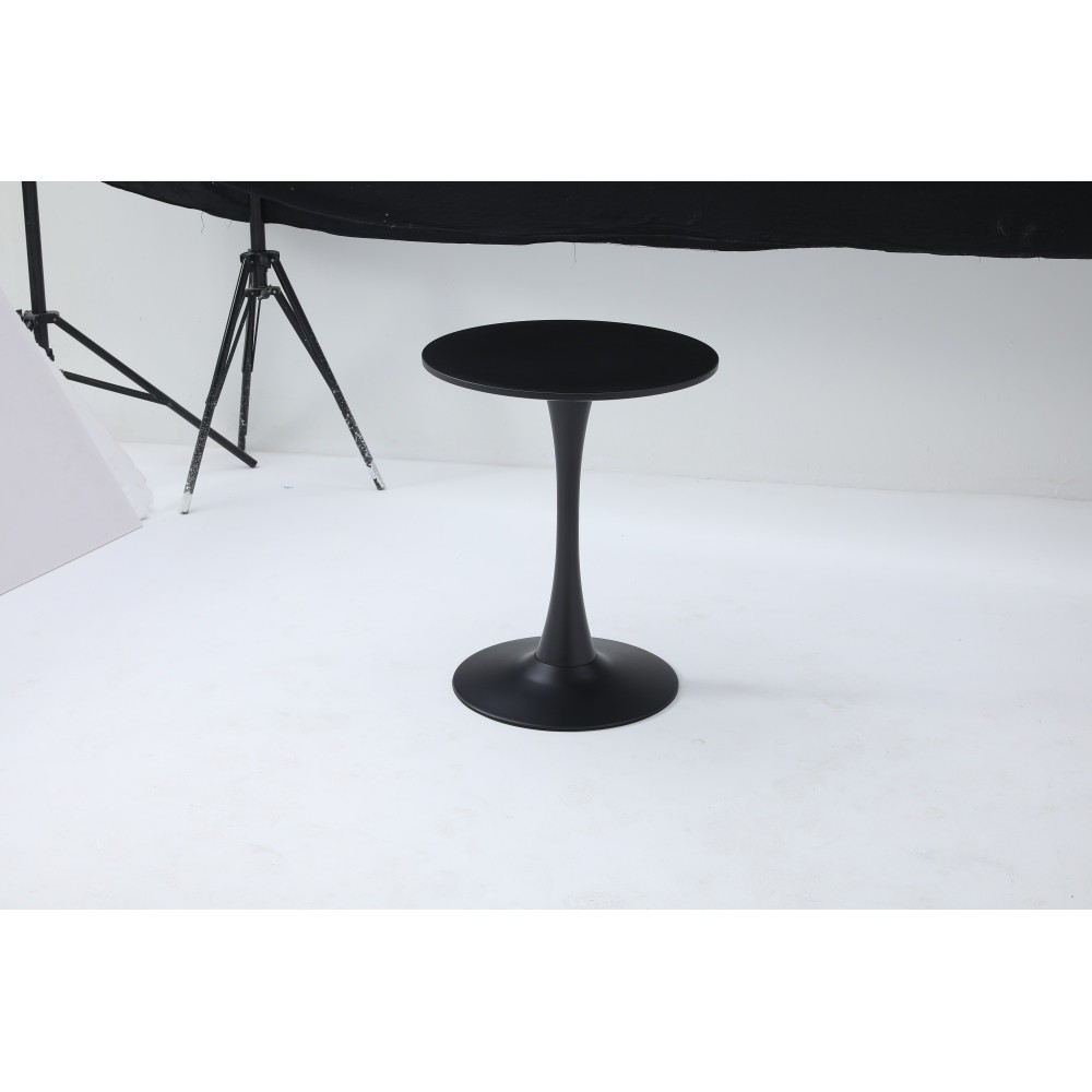 24 in Round Coffee Table,Modern Dining Table, Side Table Mid Century Table Black