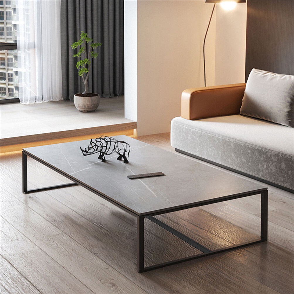 Unique Modern Marble Rectangle Coffee Table Living Room Accent Sofa Center Table