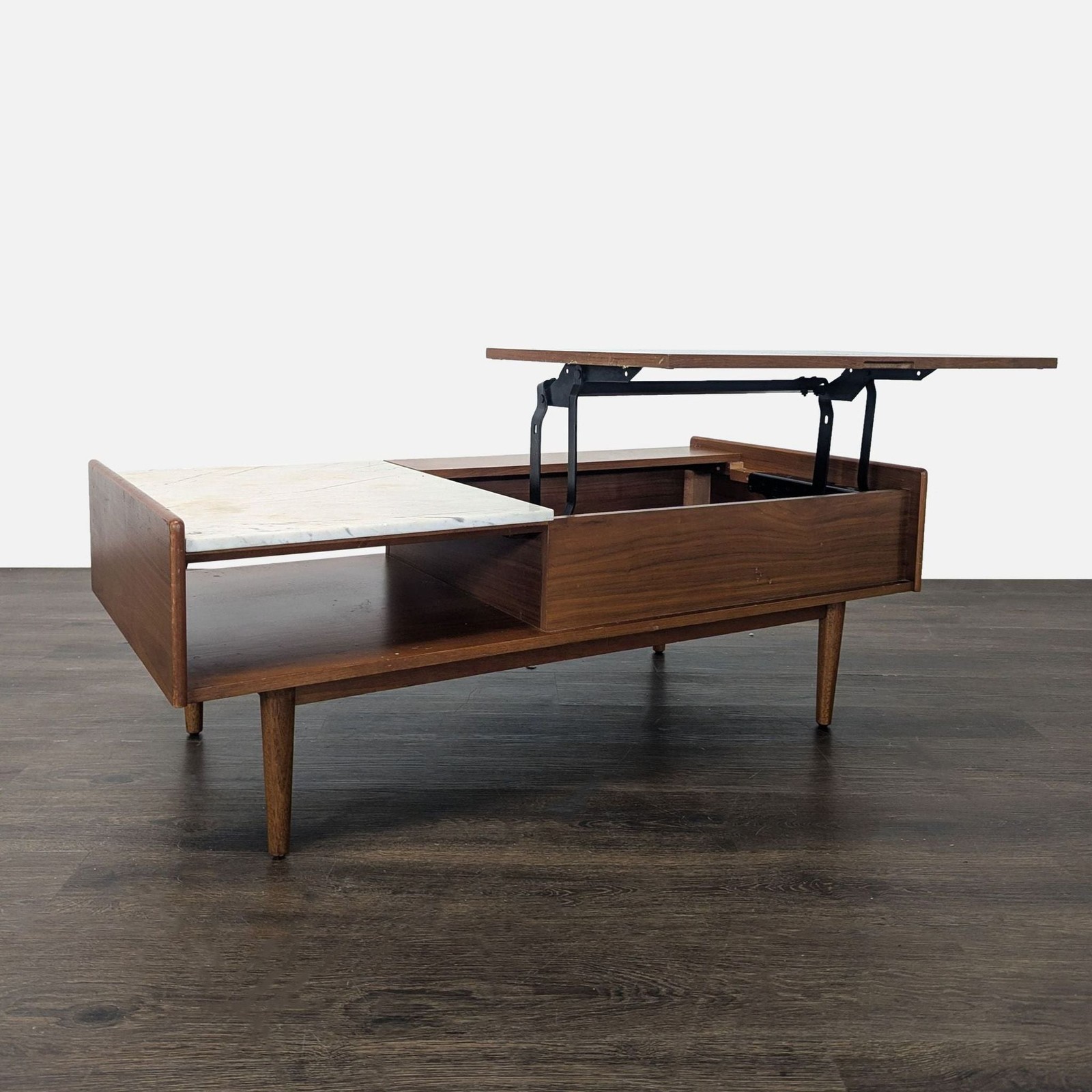 West Elm Marble & Wood Pop-UP Coffee Table