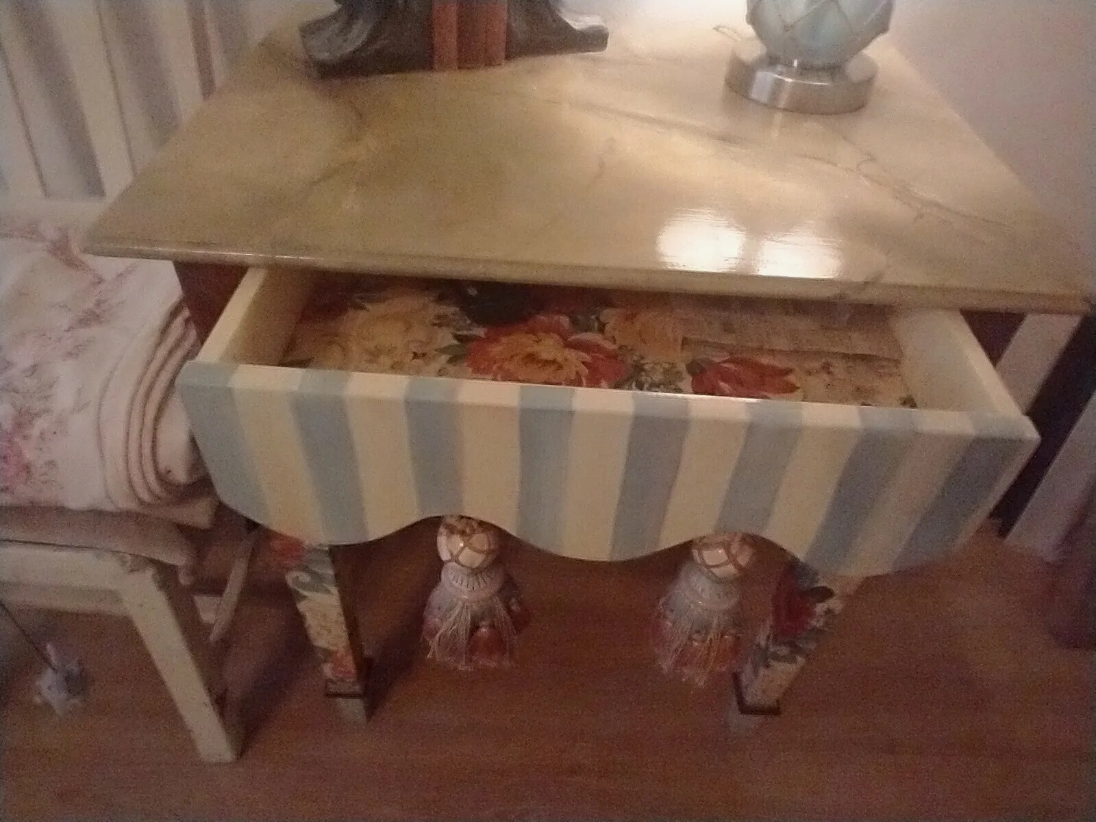 Mackenzie Childs Tassel Table – MINT condition!