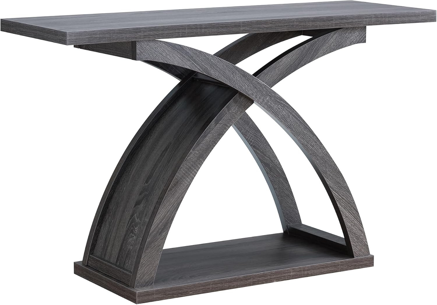 Blythe Farmhouse 48″ Wood Console Table – Distressed Gray Storage Solution