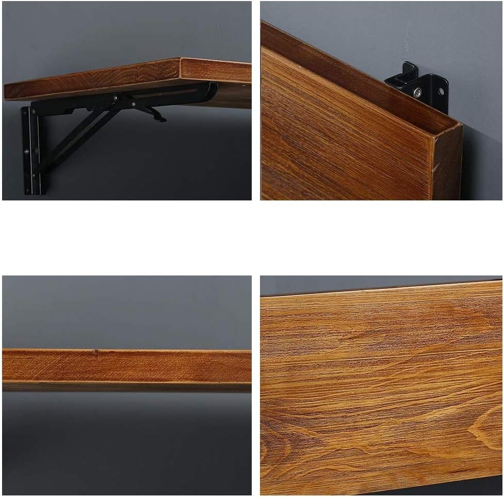 47″ Industrial Rustic Folding Wall-Mounted Workbench – Perfect for Small Spaces